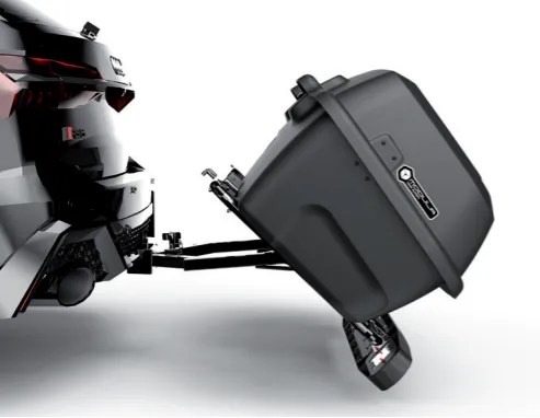 Coffre sur attelage - plateforme Reloader + box Recargo + porte-vélos