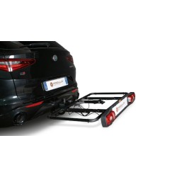 Coffre sur attelage - plateforme Reloader + box Recargo + porte-vélos