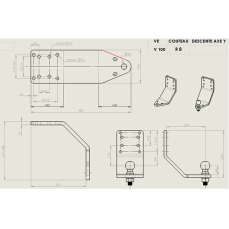  CHAPE MIXTE 4 TROUS 1.5 TONNES