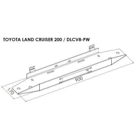 Platine avec Treuil Electrique (Câble Acier) pour Ford Ranger (2007-2012)