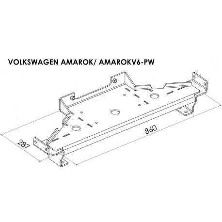Platine avec Treuil Electrique (Câble Acier) pour Ford Ranger (2007-2012)