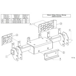 Platine avec Treuil Electrique (Câble Acier) pour Ford Ranger (2007-2012)