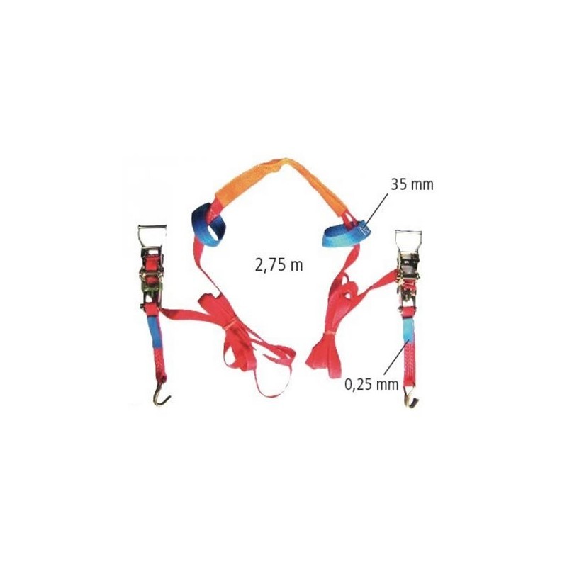 Sangle Moto à Cliquet Fixation Guidon Scooter/Moto 3,15 m - 1300 kg