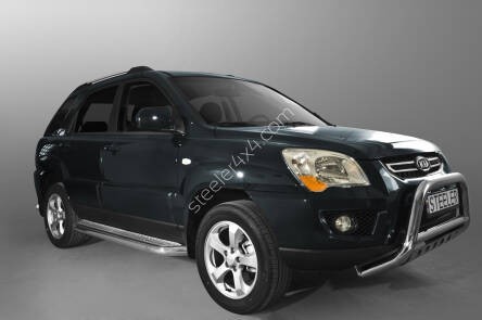 Marchepieds Kia Sportage (2008-2010) - Plat Avec Plaque Anti Dérapante -