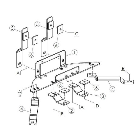 Platine avec Treuil Electrique (Câble Acier) pour Ford Ranger (2007-2012)
