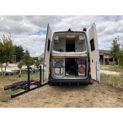 Porte Vélos Pivotant & Pliable Van Star E-Cross Spécial Mercedes Sprinter / VW Crafter / MAN TGE à Partir de 1996
