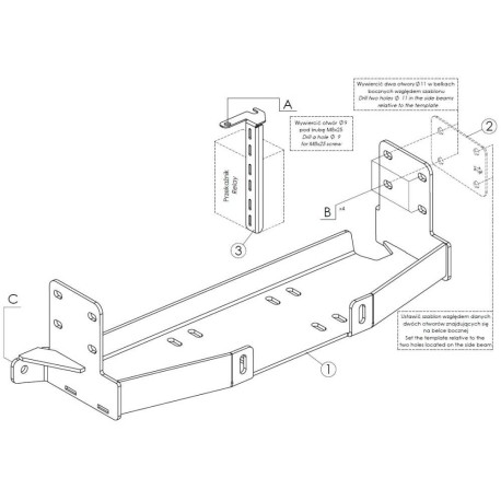 Platine avec Treuil Electrique (Câble Acier) pour Ford Ranger (2007-2012)