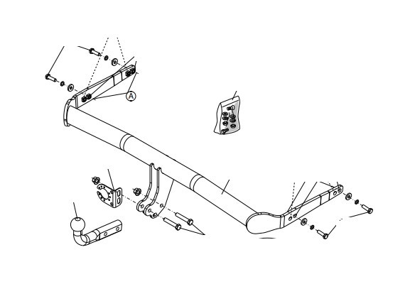  Attelage Volkswagen GOLF SPORTSVAN à partir de 2014 [Col de cygne] 