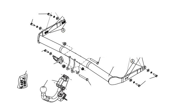 Attelage Volkswagen GOLF SPORTSVAN à partir de 2014 [Rotule automatique] 