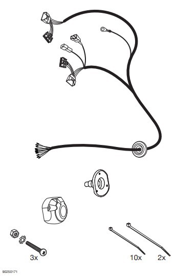 Faisceau Spécifique 13 Broches pour Toyota Avensis Break du 04/2003 au 12/2008