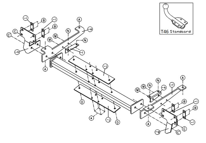Rotule sur platine pour Range Rover 4x4 Type L322 du 02/2002 au 12/2012