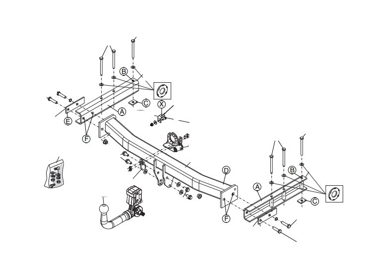 Attelage PORSCHE MACAN à partir de 2/2014 [Rotule rétractable] 