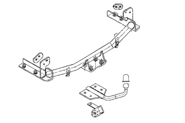 Attelage Aragon pour OPEL COMBO (C) Fourgon (12/2001-12/2012) [Col de Cygne]