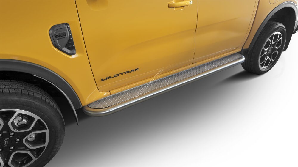 Marchepieds Ford Ranger (2019 - ) - Plat Avec Plaque Anti Dérapante -