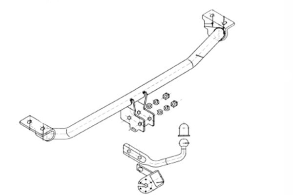 Attelage Steinhof Pour Toyota Avensis (T22) de 1997 au 04/2003 [Col de Cygne]