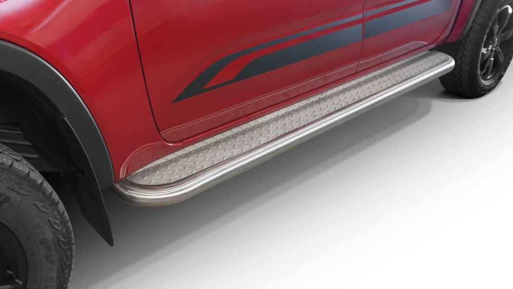 Marchepieds Ford Ranger (2019 - ) - Plat Avec Plaque Anti Dérapante -