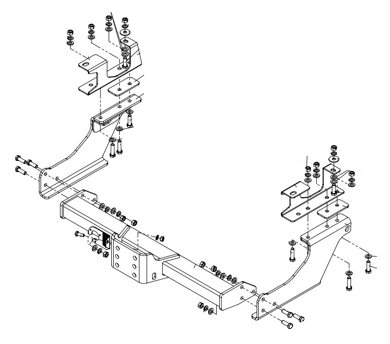 Attelage Iveco Daily Fourgon série 60 à 70 + faisceau spécifique [Rotule sur platine]