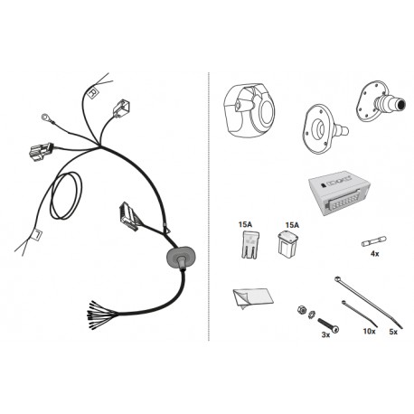  FAISCEAU SPÉCIFIQUE POUR VOLVO XC90 ANNÉE 1/2003 - 4/2004