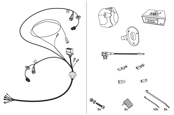 Faisceau spécifique multiplexé 13 broches pour Kia Sorento II