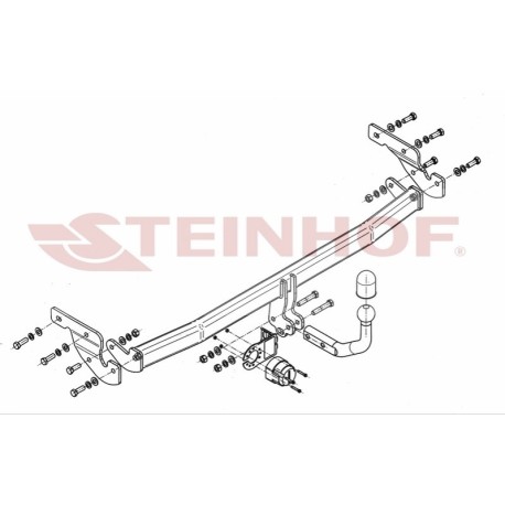 Attelage Steinhofpour Hyundai Kona produit du 11/2017 au 06/2021 [Rotule Col De Cygne. CDC]