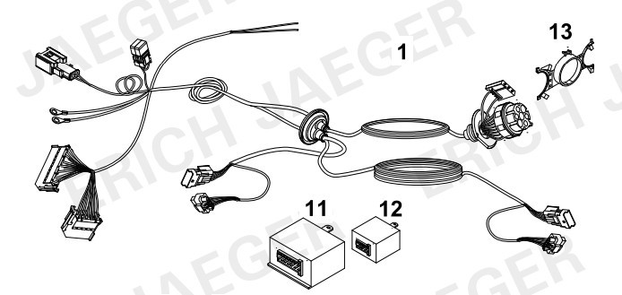Faisceau 13 Broches Multiplexé Spécifique Pour Renault Mégane III Coupé Produite de 10/2012 à 02/2016