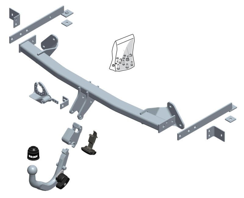 Attelage Fiat 500L Trekking à partir du 9/2012 [Rotule sans outils]