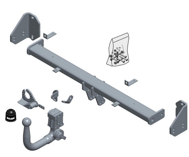 Pack: Attelage BMW Série 2 Active Tourer et Gran Tourer à partir du 03/2015 + Faisceau spécifique [Rotule avec outils]