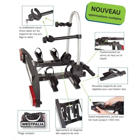 Porte vélos BC 60 pour 2 vélo de Westfalia