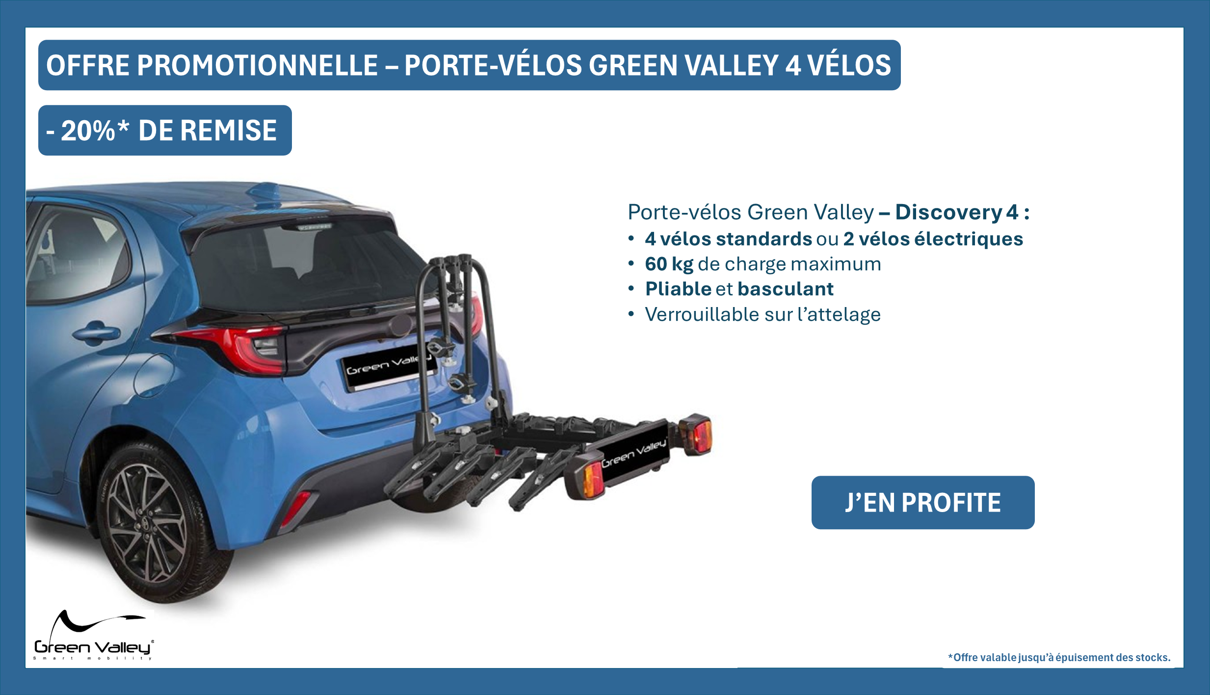 Porte-vélos Green Valley Discovery 4 vélos